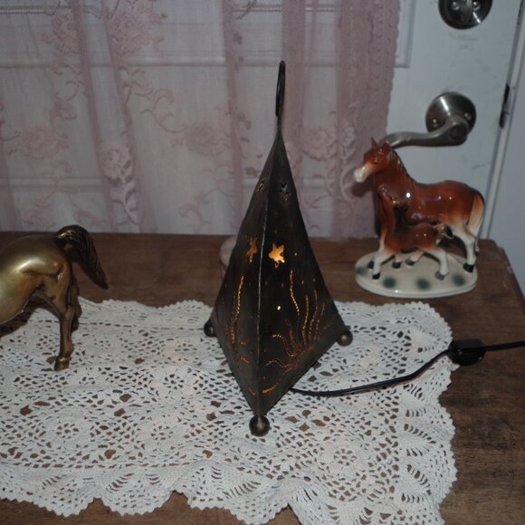 Cool Lamp Made In Indonesia Boho Rustic Lam - Picture 1 of 5
